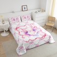 thumbnail image 4 of Erosebridal Ensembles de Literie Axolotl Roses Simple avec Couette, Insert de Couette Nœud Rêveur, Déco Kawaii d'Animaux de Dessin Animé, 2 Pcs, 4 of 7