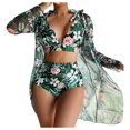 thumbnail image 2 of EGNMCR Bikini Ensemble pour Femmes Bikini Imprimé Bretelles Bikini Décolleté en V Profond Maillot de Bain Deux Pièces Ensemble Maillot de Bain Trois Pièces, 2 of 7