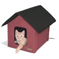 thumbnail image 1 of K&H Maison d'Extérieur Chauffante Rouge pour Minou pour Chats, 1 of 7