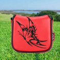 thumbnail image 2 of fastboy Universal Golf Mallet Putter Cover Square Headcover Magnetic Closure Guard Butterfly Red, 2 of 9