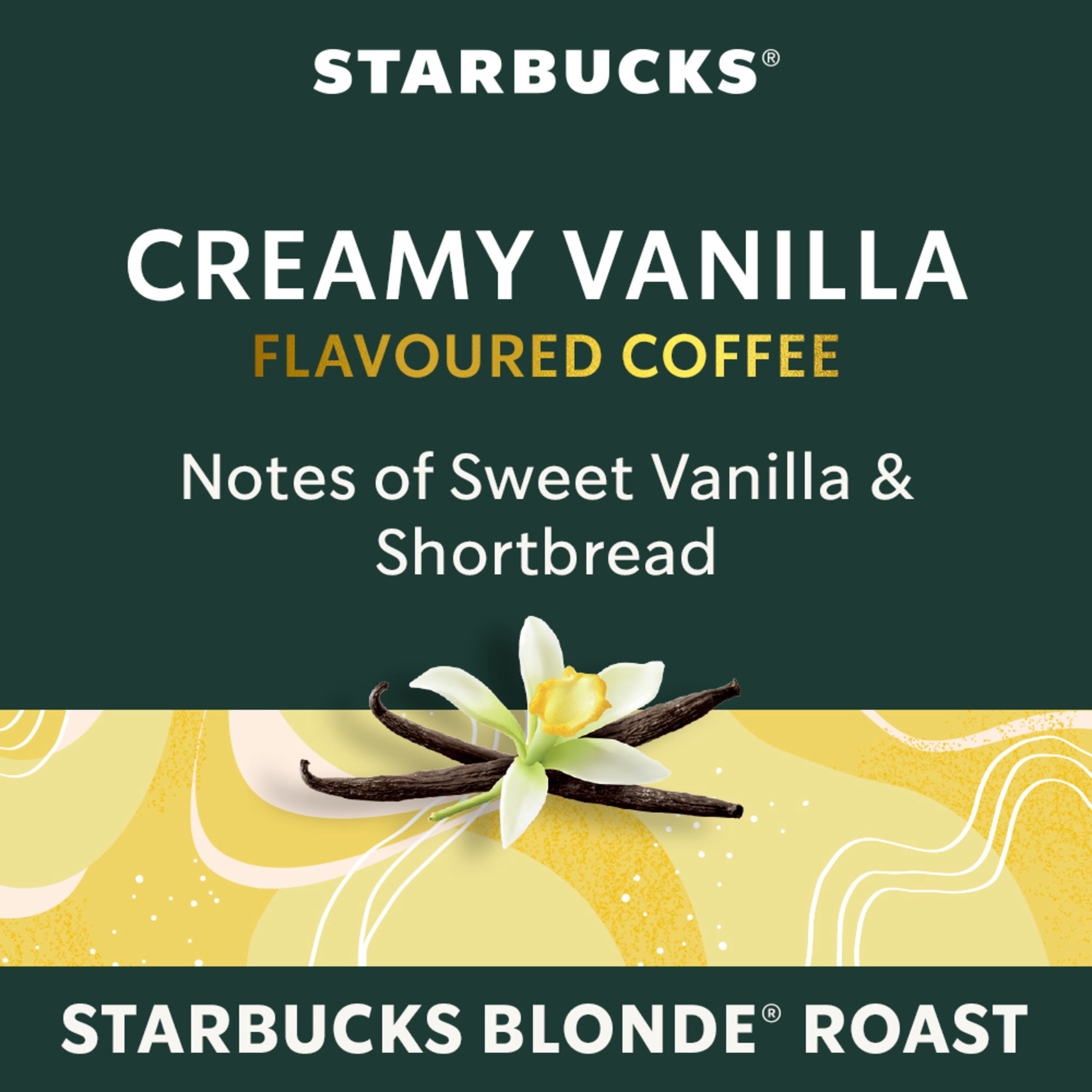 STARBUCKS Creamy Vanilla for NESPRESSO VERTUO, Flavoured Blonde Roast Coffee, Capsules