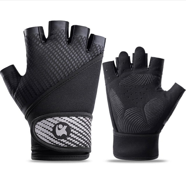Gants d'Entraînement Respirants Sans Doigts avec Protection Complète de la Paume pour Musculation