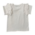 thumbnail image 2 of Chemises pour Filles, Enfants Blouse Ample Unie à Manches à Volants et Col Rond Style Western, 2 of 3