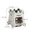 thumbnail image 3 of Portable Foldable Stainless Steel Fire Stove - Multifunctional Camping Stove for Wood & Charcoal Efficient Combustion Outdoor, Silvery, JKODE, 3 of 9