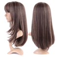 thumbnail image 2 of Perruque Synthétique Bouclée Longue avec Franges Perruques Cheveux Courts Perruques Résistant à la Chaleur Pleine Tête Perruque Complète pour les Femmes Blondes, 2 of 4