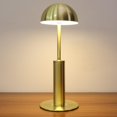 thumbnail image 3 of Baohd Dimmable Bedside Table Lamp Elegant Bar Decor Battery Powered Mushroom Gold 1Set, 3 of 6