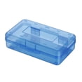 thumbnail image 2 of Dvruxg Plastic Cosmetics Case, Large Capacity Box, Hard Crayon Box Storage with Snap-Tight Lid for Office Supplies(Blue), 2 of 5