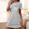 thumbnail image 2 of Amzcrzy Pyjamas pour Femmes Mode Imprimé Cœur Valentines Day Robe Décontractée Confortable à Manches Courtes Chemises de Nuit pour Femmes Valentines Day Cadeaux, 2 of 5