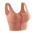 thumbnail image 1 of facefd Womens Front Zip Sport Bra Comfy Padded Shapewear Stretch Crop Top Vest, 1 of 8