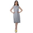 thumbnail image 3 of Moomaya Knee Length Summer Dresses Printed Back Slit Boat Neck Shift Dress, 3 of 4