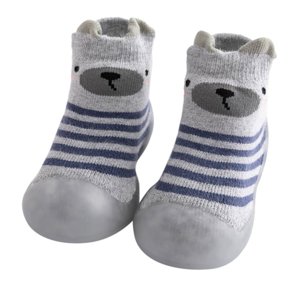 TBWNWG Slippers with Flexible Rubber Sole for Toddler Boys and Girls Indoor Comfort,Size 18