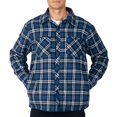 thumbnail image 1 of Alpine Swiss Josh Mens Fleece Flannel Jacket Warm Snap Button Plaid Shacket, 1 of 1