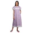 thumbnail image 1 of Moomaya Chemise de Nuit Imprimée pour Femmes Mi-Mollet en Coton à Manches Courtes, 1 of 6