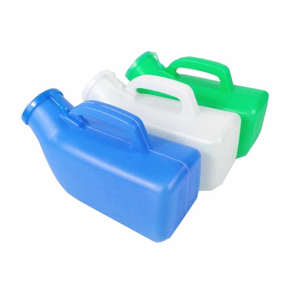 Neinkie Urinals for Men Spill Proof| Portable Urine Bottle Bed Pan W/Glow in Dark Lid | Thick Plastic Pee Urinal Bottle