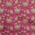 thumbnail image 1 of oneOone Velvet Magenta Fabric Florals Sewing Craft Projects Fabric Prints By Yard 58 Inch Wide, 1 of 4