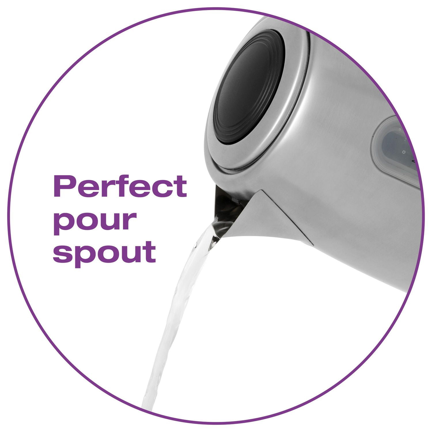 Salton Acier Inoxydable Bouilloire Électrique, Sans Fil 1,7L JK2106