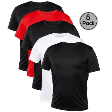 Blank Activewear Pack of 5 Men's T-Shirt, Quick Dry Performance fabric