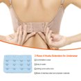 thumbnail image 3 of Baohd Extension Strap Bra Extenders Buckle 4 Hook Breathable Practical Accessories Adjustable Replacement 3 Rows Underwear light blue, 3 of 5