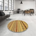 thumbnail image 3 of Ahgly Company Tapis d'Intérieur Carrés Abstraits Orange Tapis de Zone Abstraits, 5 Pieds Carré, 3 of 6