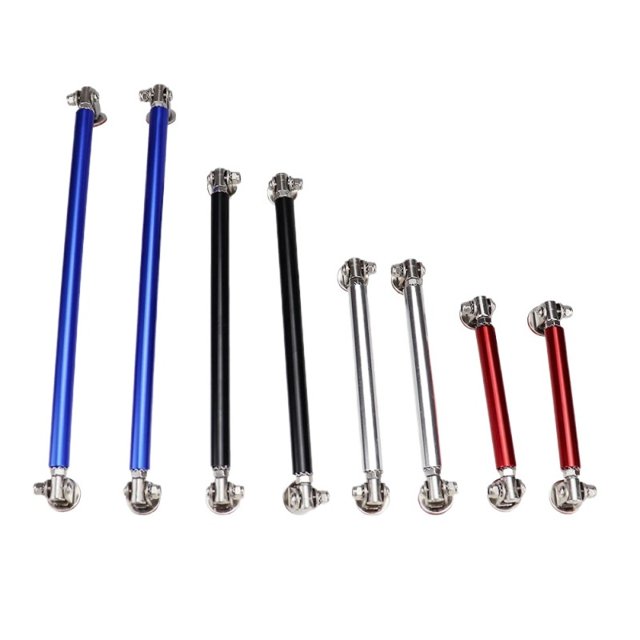 Racing Adjustable Adhensive Front Rear Bumper Lip Support Strut Brace Tie Pull Bar Kit 75/100/150/200mm 1 Pair