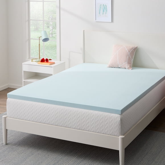 Homestay 2 Inch Gel Infused Memory Foam Mattress Topper, Premium Memory Foam, Cooling Gel Infusion, Plush Comfort (Twin XL)