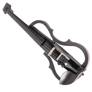 4/4 Electric Silent Violin, Electric Acoustic Violin Built In Pickup Carbon Fiber Low Noise Playing With Headphone For Performance