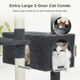 thumbnail image 2 of Large Cat Tree cm Cat Tower for Large Cats Cat Condo with Sisal-Cove Scratching Posts and Pads Padded Perch Dual Condo and Basket for Indoor Cats-Grey Small, 2 of 6