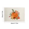 thumbnail image 3 of Oefntac Placemats Thanksgiving Day Fall Themed Linen Placemat Insulation Mat Fall Themed Printed Kitchen and Home Dining Table Mat, 3 of 6
