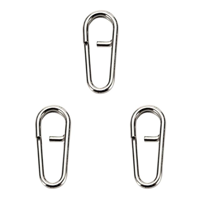 QualitChoice 100 Pcs/sac Connecteur d'Hameçon de Pêche en Acier Inoxydable QL Lock Émerillons à Enclenchement Support d'Appât de Sécurité Dispositif Matériel de Pêche S 3ensemble
