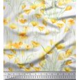 thumbnail image 1 of Soimoi Poly Georgette Fabric Buttercup Floral Print Fabric by The Yard 52 Inch Wide, 1 of 1