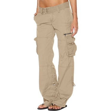 Mrat Pantalon de Sarrau pour Femmes Pantalon Hippie Punk Pantalon d'Entraînement Pantalon de Gym Jogging Pantalon Mode Urbaine Jogger Poche Salopette Ample Pantalon Long Kaki TTTG