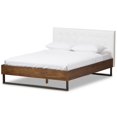 thumbnail image 1 of Baxton Studio Mitchell Faux Leather King Platform Bed in White, 1 of 7