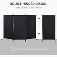 thumbnail image 4 of HOMCOM 3-Panel Folding Room Divider Privacy Screen Separator Partition, 4 of 10