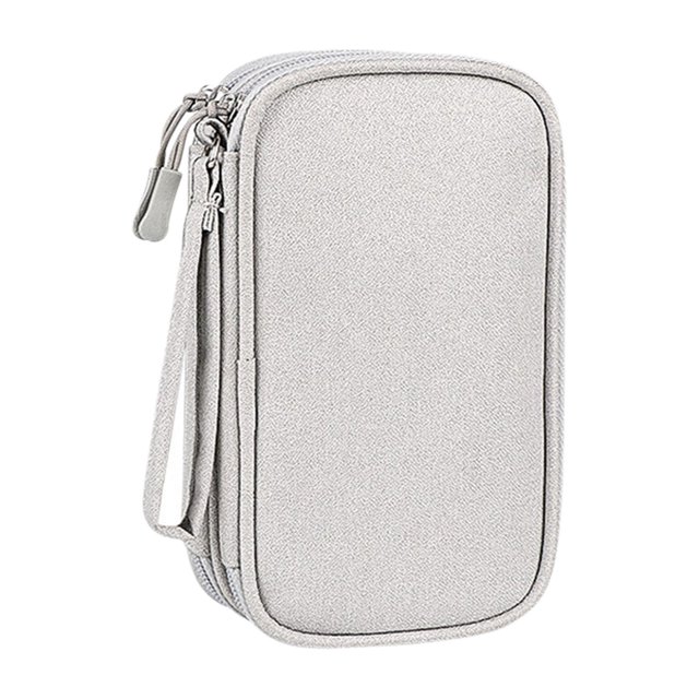 GROWTH TANK Travel Cable Organizer Electronics Accessories Organizer for Cord Data Cable Large Gray