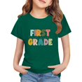 thumbnail image 1 of LIJCC Garçons Filles Premier Jour de Première Année Rentrée des Classes T-Shirt en Coton T-Shirt à Manches Courtes Haut T-Shirt à Imprimé Lettres Haut de Rentrée, 1 of 5