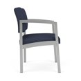 thumbnail image 4 of Lenox Steel Reception Waiting Room Healthcare Guest Chair / Silver Steel / Blue, 4 of 5