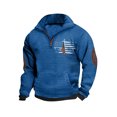thumbnail image 1 of DPTALR Man Casual Patchwork Pullover Long Sleeve Stand Collar Zipper Blouse, 1 of 4
