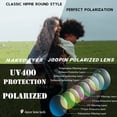 thumbnail image 2 of Joopin Lunettes de Soleil Rondes Hippies Légères Unisexes avec Protection UV, Noir, 2 of 9