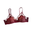 thumbnail image 1 of Timegard Bras for Women Lace Mesh Wireless Adjustable Strap V-Neck Summer Comfort See Through Bralettes, 1 of 4