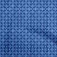 thumbnail image 1 of oneOone Rayon Indigo Blue Fabric Geometric Sewing Craft Projects Fabric Prints By Yard 56 Inch Wide, 1 of 4