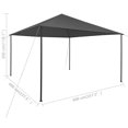 thumbnail image 4 of vidaXL Gazebo 4x4x3 m Anthracite 180 G/m2, 4 of 5