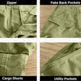 thumbnail image 4 of LIBRCLO Shorts Cargo pour Hommes avec Multiples Poches, Légers, Décontractés, de Plein Air, de Travail, pour la Randonnée et le Golf, 4 of 6