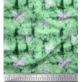 thumbnail image 1 of Soimoi Green Cotton Cambric Fabric Insect & Texture Print Sewing Fabric BTY 56 Inch Wide, 1 of 2