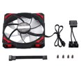 thumbnail image 1 of 4pin Cooling Fan, Low Noise Four Sides Shock Absorption Pads Design CPU Cooling Fan 4 LED Lights  For CPU Heat Sink, 1 of 8