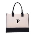 thumbnail image 1 of TopLLC Canvas Bag With Adjustable Zipper Strap For Initial And Makeup Bags, Women's Birthday Gift, 1 of 1