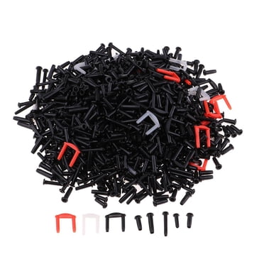 jinwen Oeillets en Nylon Oeillets Corde de Raquette, Tube de Badminton Oeillets en Nylon Oeillets Noir-Mixte