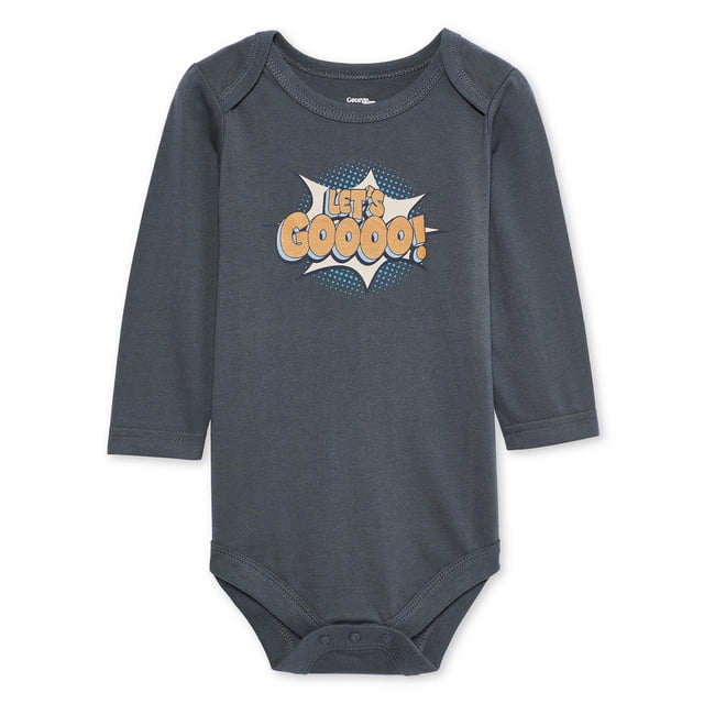 Cache-couche à manches longues avec imprimé graphique George pour bébés garçons
