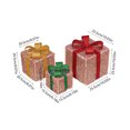 thumbnail image 3 of Christmas Lighted Gift Boxes,Lighted Gift Boxed Christmas Decorations,Light Up Gift Box,Christmas Lighted Boxes Remote Control Set Of 3,LED Outdoor Christmas Boxes Present Decorations Outdoor Yard, 3 of 6