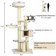 thumbnail image 2 of Gymax 77.5'' Cat Tree Condo Multi-Level Kitten Activity Tower w/ Sisal Posts, 2 of 9