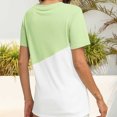 thumbnail image 4 of Birdeem Womens Summer Color Matching Round Neck Short Sleeved Top Short Sleeved Round Neck Top/Shirt, 4 of 12